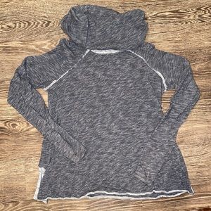 Grey Free People sweatshirt with turtle neck fold over